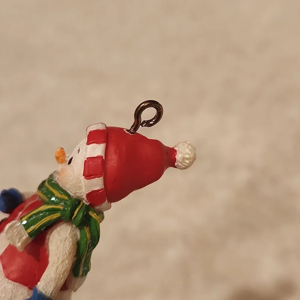 Snowman on Iceberg Christmas Ornament